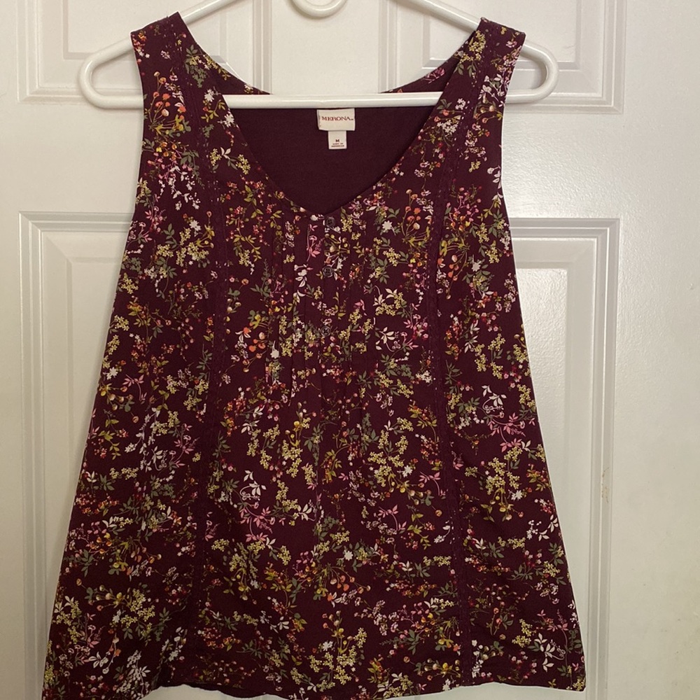 MERONA beautiful purple floral blouse